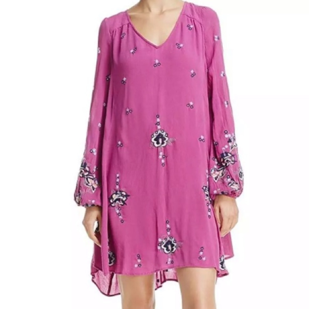 Free people open back babydoll boho dress